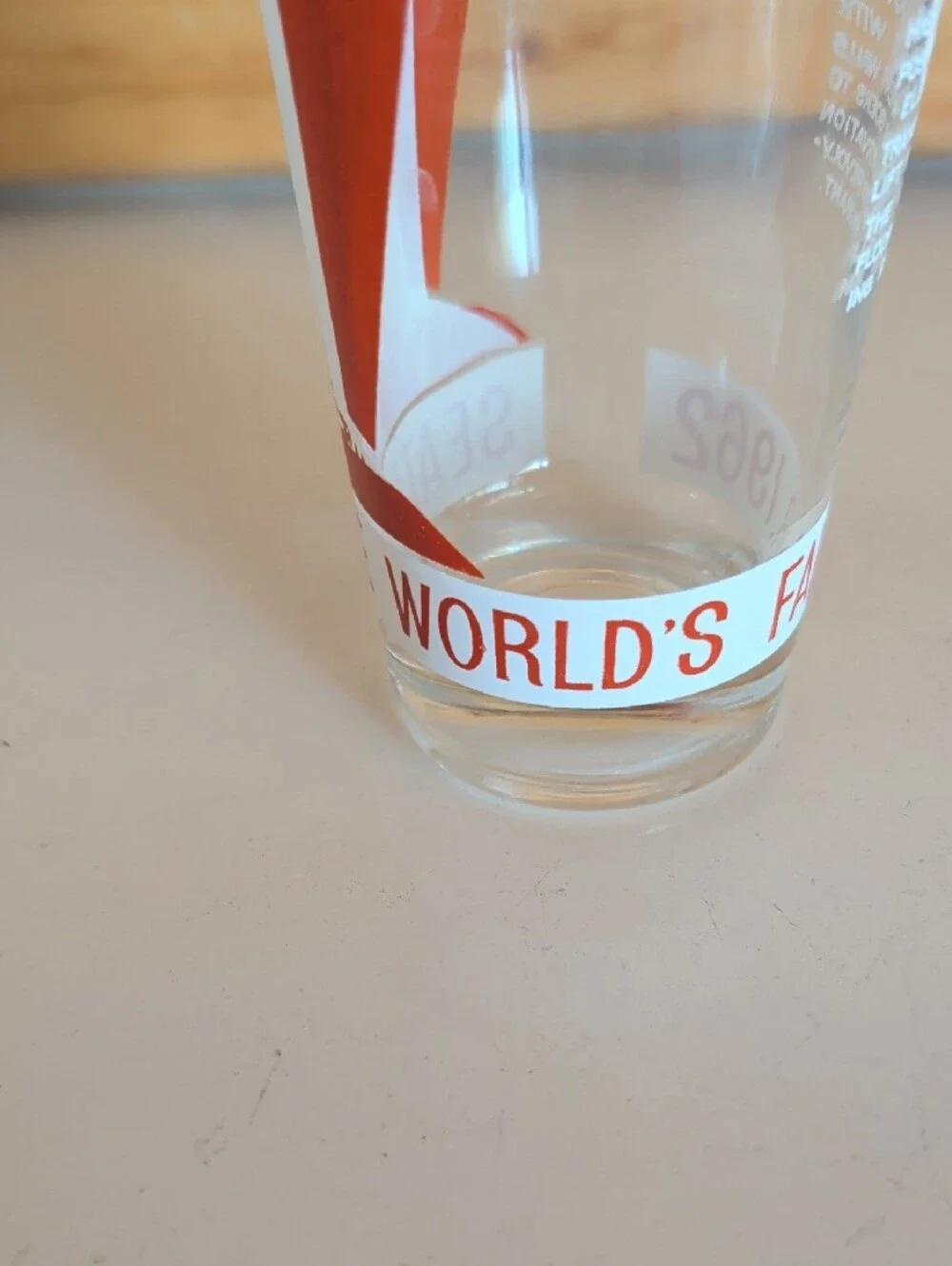 1962 Seattle World Fair Tower Red Graphic Pint Glass.